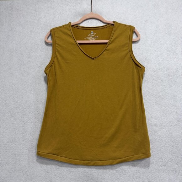 Kuhl Tank Top Womens Medium Yellow Mustard Recycled Polyester Spandex 20S 8454 - Picture 1 of 11